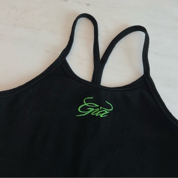 I.AM.GIA Racerback Ribbed Black Tank Top - Picture 3 of 3